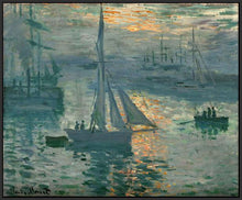 60045_FB4_- titled 'Sunrise (Marine), 1873' by artist  Claude Monet - Wall Art Print on Textured Fine Art Canvas or Paper - Digital Giclee reproduction of art painting. Red Sky Art is India's Online Art Gallery for Home Decor - M3242