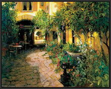 222001_FB5 'Courtyard - Alsace' by artist Philip Craig - Wall Art Print on Textured Fine Art Canvas or Paper - Digital Giclee reproduction of art painting. Red Sky Art is India's Online Art Gallery for Home Decor - 111_2214