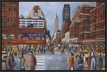 222280_FB5 'New York Avenue' by artist Didier Lourenco - Wall Art Print on Textured Fine Art Canvas or Paper - Digital Giclee reproduction of art painting. Red Sky Art is India's Online Art Gallery for Home Decor - 111_LDP354
