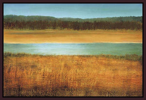 222049_FD1 'Riverside' by artist Caroline Gold - Wall Art Print on Textured Fine Art Canvas or Paper - Digital Giclee reproduction of art painting. Red Sky Art is India's Online Art Gallery for Home Decor - 111_12114