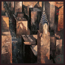 222242_FD1 'Chrysler Building View' by artist Marti Bofarull - Wall Art Print on Textured Fine Art Canvas or Paper - Digital Giclee reproduction of art painting. Red Sky Art is India's Online Art Gallery for Home Decor - 111_BMP318