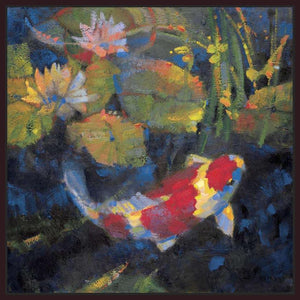 222005_FD2 'Water Garden I' by artist Leif Ostlund - Wall Art Print on Textured Fine Art Canvas or Paper - Digital Giclee reproduction of art painting. Red Sky Art is India's Online Art Gallery for Home Decor - 111_2295
