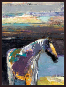222394_FD2 'Buddy' by artist Dominique Samyn - Wall Art Print on Textured Fine Art Canvas or Paper - Digital Giclee reproduction of art painting. Red Sky Art is India's Online Art Gallery for Home Decor - 111_SDP304