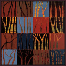 222048_FD3 'Red Trees II' by artist Gail Altschuler - Wall Art Print on Textured Fine Art Canvas or Paper - Digital Giclee reproduction of art painting. Red Sky Art is India's Online Art Gallery for Home Decor - 111_12055