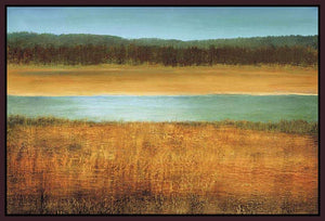 222049_FD3 'Riverside' by artist Caroline Gold - Wall Art Print on Textured Fine Art Canvas or Paper - Digital Giclee reproduction of art painting. Red Sky Art is India's Online Art Gallery for Home Decor - 111_12114