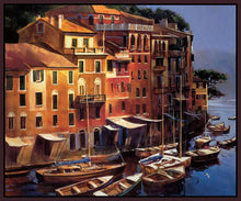 222007_FD3 'Mediterranean Port' by artist Michael OToole - Wall Art Print on Textured Fine Art Canvas or Paper - Digital Giclee reproduction of art painting. Red Sky Art is India's Online Art Gallery for Home Decor - 111_2790