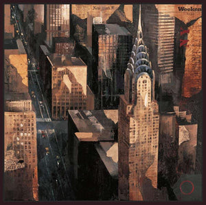 222242_FD3 'Chrysler Building View' by artist Marti Bofarull - Wall Art Print on Textured Fine Art Canvas or Paper - Digital Giclee reproduction of art painting. Red Sky Art is India's Online Art Gallery for Home Decor - 111_BMP318