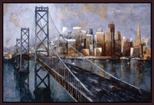 222244_FD3 'The Bay Bridge' by artist Marti Bofarull - Wall Art Print on Textured Fine Art Canvas or Paper - Digital Giclee reproduction of art painting. Red Sky Art is India's Online Art Gallery for Home Decor - 111_BMP337