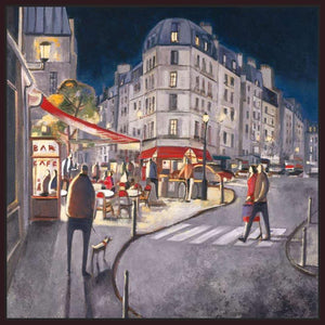 222282_FD3 'Rendez-vous Paris' by artist Didier Lourenco - Wall Art Print on Textured Fine Art Canvas or Paper - Digital Giclee reproduction of art painting. Red Sky Art is India's Online Art Gallery for Home Decor - 111_LDP360
