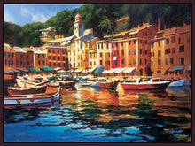 222025_FD4 'Portofino Colors' by artist Michael OToole - Wall Art Print on Textured Fine Art Canvas or Paper - Digital Giclee reproduction of art painting. Red Sky Art is India's Online Art Gallery for Home Decor - 111_8096