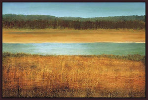 222049_FD5 'Riverside' by artist Caroline Gold - Wall Art Print on Textured Fine Art Canvas or Paper - Digital Giclee reproduction of art painting. Red Sky Art is India's Online Art Gallery for Home Decor - 111_12114