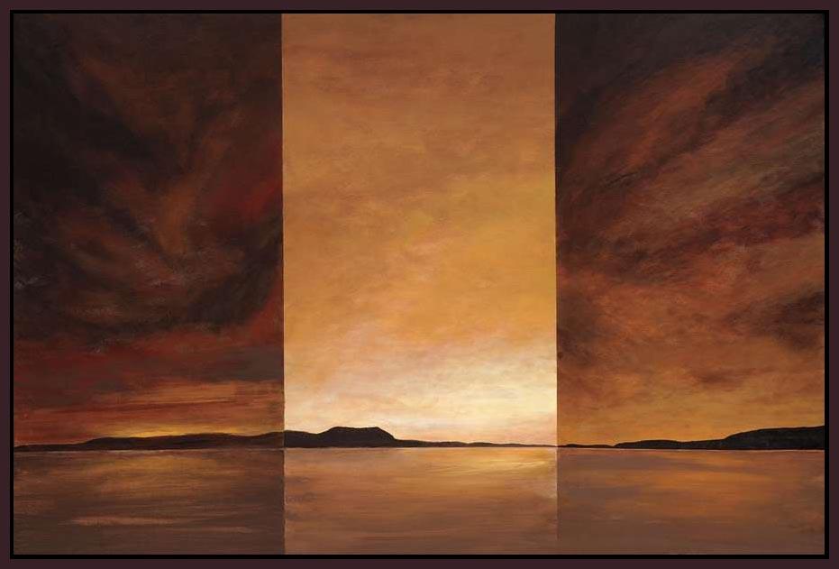222104_FD5 'Solitude' by artist Earl Kaminsky - Wall Art Print on Textured Fine Art Canvas or Paper - Digital Giclee reproduction of art painting. Red Sky Art is India's Online Art Gallery for Home Decor - 111_12740