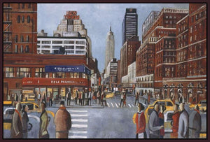 222280_FD5 'New York Avenue' by artist Didier Lourenco - Wall Art Print on Textured Fine Art Canvas or Paper - Digital Giclee reproduction of art painting. Red Sky Art is India's Online Art Gallery for Home Decor - 111_LDP354