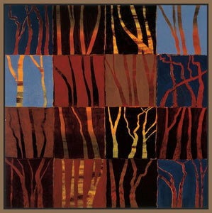 222047_FN1 'Red Trees I' by artist Gail Altschuler - Wall Art Print on Textured Fine Art Canvas or Paper - Digital Giclee reproduction of art painting. Red Sky Art is India's Online Art Gallery for Home Decor - 111_12054
