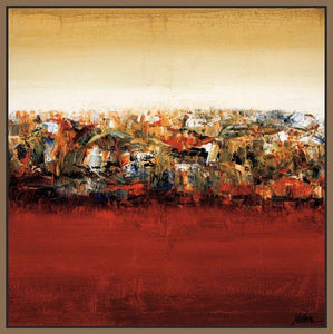 222013_FN1 'Red Lake' by artist Yehan Wang - Wall Art Print on Textured Fine Art Canvas or Paper - Digital Giclee reproduction of art painting. Red Sky Art is India's Online Art Gallery for Home Decor - 111_4047