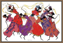 222223_FN1 'Lead Dancer in Purple Gown' by artist Augusta Asberry - Wall Art Print on Textured Fine Art Canvas or Paper - Digital Giclee reproduction of art painting. Red Sky Art is India's Online Art Gallery for Home Decor - 111_AAP103