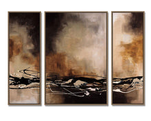 92201_FN1_- titled 'Tobacco and Chocolate - 3 Panel Triptych' by artist Laurie Maitland - Wall Art Print on Textured Fine Art Canvas or Paper - Digital Giclee reproduction of art painting. Red Sky Art is India's Online Art Gallery for Home Decor - 111_TRYP12306