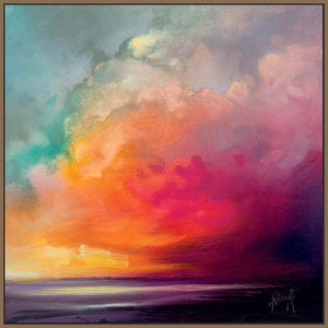 45138_FN1 - titled 'Sunset Cumulus Study 1' by artist Scott Naismith - Wall Art Print on Textured Fine Art Canvas or Paper - Digital Giclee reproduction of art painting. Red Sky Art is India's Online Art Gallery for Home Decor - 55_WDC98170