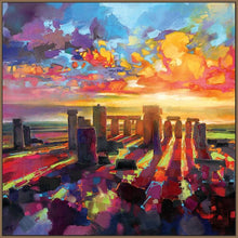 45175_FN1 - titled 'Stonehenge Equinox' by artist Scott Naismith - Wall Art Print on Textured Fine Art Canvas or Paper - Digital Giclee reproduction of art painting. Red Sky Art is India's Online Art Gallery for Home Decor - 55_WDC98337