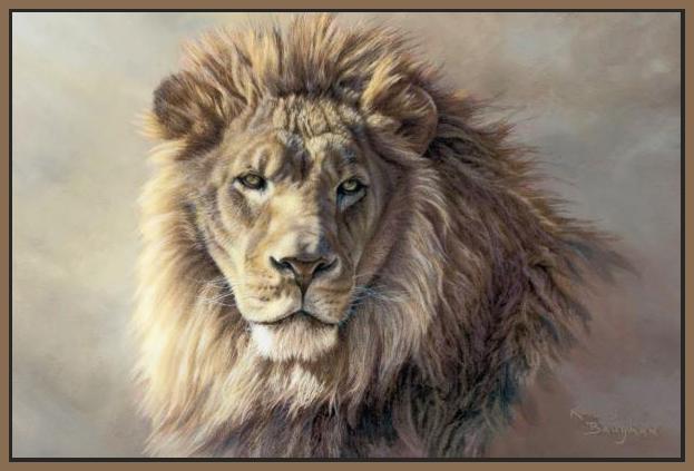 60101_FN1_- titled 'His Majesty' by artist Kalon Baughan - Wall Art Print on Textured Fine Art Canvas or Paper - Digital Giclee reproduction of art painting. Red Sky Art is India's Online Art Gallery for Home Decor - B2055