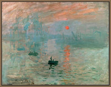 60201_FN1_- titled 'Impression, Sunrise ' by artist  Claude Monet - Wall Art Print on Textured Fine Art Canvas or Paper - Digital Giclee reproduction of art painting. Red Sky Art is India's Online Art Gallery for Home Decor - M2037