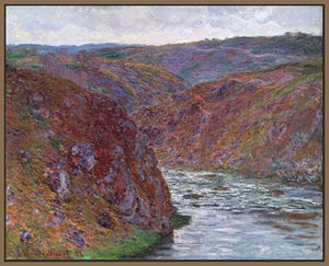 60174_FN1_- titled 'Valley of the Creuse (Gray Day), 1889 ' by artist  Claude Monet - Wall Art Print on Textured Fine Art Canvas or Paper - Digital Giclee reproduction of art painting. Red Sky Art is India's Online Art Gallery for Home Decor - M2605