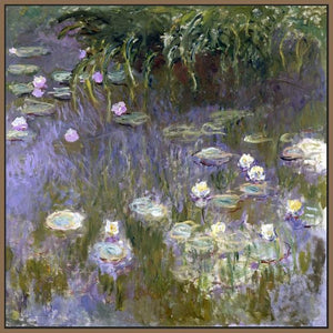 60030_FN1_- titled 'Water Lilies, 1922 ' by artist  Claude Monet - Wall Art Print on Textured Fine Art Canvas or Paper - Digital Giclee reproduction of art painting. Red Sky Art is India's Online Art Gallery for Home Decor - M3061