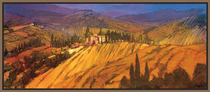 222004_FN2 'Last View of Tuscany' by artist Philip Craig - Wall Art Print on Textured Fine Art Canvas or Paper - Digital Giclee reproduction of art painting. Red Sky Art is India's Online Art Gallery for Home Decor - 111_2279