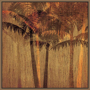 222238_FN2 'Sunset Palms II' by artist Amori - Wall Art Print on Textured Fine Art Canvas or Paper - Digital Giclee reproduction of art painting. Red Sky Art is India's Online Art Gallery for Home Decor - 111_APP118