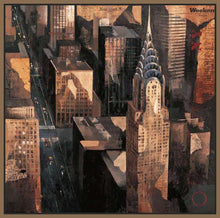 222242_FN2 'Chrysler Building View' by artist Marti Bofarull - Wall Art Print on Textured Fine Art Canvas or Paper - Digital Giclee reproduction of art painting. Red Sky Art is India's Online Art Gallery for Home Decor - 111_BMP318