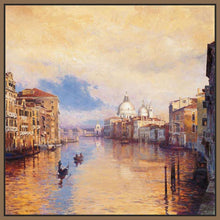 222409_FN2 'The Grand Canal' by artist Curt Walters - Wall Art Print on Textured Fine Art Canvas or Paper - Digital Giclee reproduction of art painting. Red Sky Art is India's Online Art Gallery for Home Decor - 111_WCP209