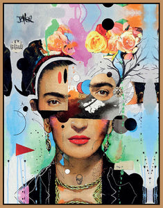 45193_FN2_- titled 'Kahlo Analytica' by artist Loui Jover - Wall Art Print on Textured Fine Art Canvas or Paper - Digital Giclee reproduction of art painting. Red Sky Art is India's Online Art Gallery for Home Decor - WDC100620