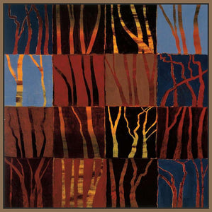 222047_FN3 'Red Trees I' by artist Gail Altschuler - Wall Art Print on Textured Fine Art Canvas or Paper - Digital Giclee reproduction of art painting. Red Sky Art is India's Online Art Gallery for Home Decor - 111_12054