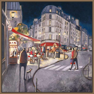 222282_FN3 'Rendez-vous Paris' by artist Didier Lourenco - Wall Art Print on Textured Fine Art Canvas or Paper - Digital Giclee reproduction of art painting. Red Sky Art is India's Online Art Gallery for Home Decor - 111_LDP360