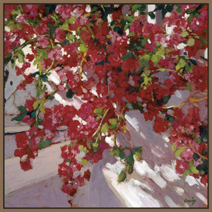 222316_FN3 'Hanging Flowers' by artist Philip Craig - Wall Art Print on Textured Fine Art Canvas or Paper - Digital Giclee reproduction of art painting. Red Sky Art is India's Online Art Gallery for Home Decor - 111_POD5030