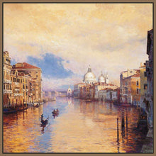 222409_FN3 'The Grand Canal' by artist Curt Walters - Wall Art Print on Textured Fine Art Canvas or Paper - Digital Giclee reproduction of art painting. Red Sky Art is India's Online Art Gallery for Home Decor - 111_WCP209
