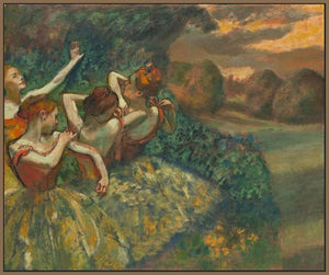 60244_FN3_- titled 'Four Dancers' by artist Edgar Degas - Wall Art Print on Textured Fine Art Canvas or Paper - Digital Giclee reproduction of art painting. Red Sky Art is India's Online Art Gallery for Home Decor - D2493