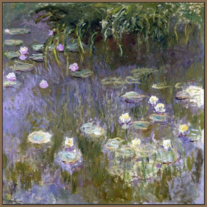 60030_FN3_- titled 'Water Lilies, 1922 ' by artist  Claude Monet - Wall Art Print on Textured Fine Art Canvas or Paper - Digital Giclee reproduction of art painting. Red Sky Art is India's Online Art Gallery for Home Decor - M3061