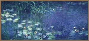 60171_FN3_- titled 'Water Lilies: Morning' by artist Claude Monet - Wall Art Print on Textured Fine Art Canvas or Paper - Digital Giclee reproduction of art painting. Red Sky Art is India's Online Art Gallery for Home Decor - M705