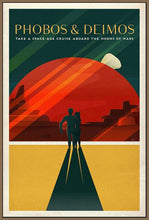 60098_FN3_- titled 'Space X Mars Tourism Poster for Phobos and Deimos' by artist Vintage Reproduction - Wall Art Print on Textured Fine Art Canvas or Paper - Digital Giclee reproduction of art painting. Red Sky Art is India's Online Art Gallery for Home Decor - V1843
