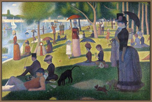 60109_FN4_- titled 'Sunday Afternoon on the Island of Grande Jatte 1864' by artist Georges Seurat - Wall Art Print on Textured Fine Art Canvas or Paper - Digital Giclee reproduction of art painting. Red Sky Art is India's Online Art Gallery for Home Decor - S1615