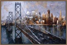 222244_FN5 'The Bay Bridge' by artist Marti Bofarull - Wall Art Print on Textured Fine Art Canvas or Paper - Digital Giclee reproduction of art painting. Red Sky Art is India's Online Art Gallery for Home Decor - 111_BMP337