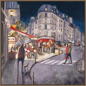 222282_FN5 'Rendez-vous Paris' by artist Didier Lourenco - Wall Art Print on Textured Fine Art Canvas or Paper - Digital Giclee reproduction of art painting. Red Sky Art is India's Online Art Gallery for Home Decor - 111_LDP360