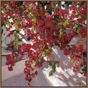 222316_FN5 'Hanging Flowers' by artist Philip Craig - Wall Art Print on Textured Fine Art Canvas or Paper - Digital Giclee reproduction of art painting. Red Sky Art is India's Online Art Gallery for Home Decor - 111_POD5030