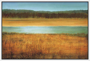 222049_FW1 'Riverside' by artist Caroline Gold - Wall Art Print on Textured Fine Art Canvas or Paper - Digital Giclee reproduction of art painting. Red Sky Art is India's Online Art Gallery for Home Decor - 111_12114