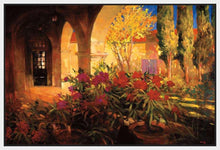 222039_FW1 'Twilight Courtyard' by artist Philip Craig - Wall Art Print on Textured Fine Art Canvas or Paper - Digital Giclee reproduction of art painting. Red Sky Art is India's Online Art Gallery for Home Decor - 111_8800