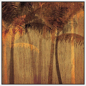 222237_FW1 'Sunset Palms I' by artist Amori - Wall Art Print on Textured Fine Art Canvas or Paper - Digital Giclee reproduction of art painting. Red Sky Art is India's Online Art Gallery for Home Decor - 111_APP117