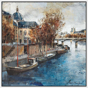 222246_FW1 'Ile de la Cite Paris' by artist Marti Bofarull - Wall Art Print on Textured Fine Art Canvas or Paper - Digital Giclee reproduction of art painting. Red Sky Art is India's Online Art Gallery for Home Decor - 111_BMP351