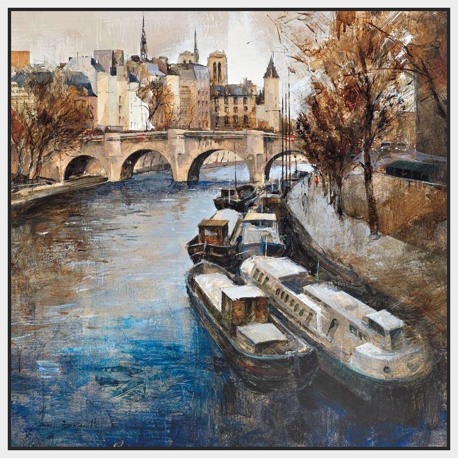 222247_FW1 'Notre-Dame Paris' by artist Marti Bofarull - Wall Art Print on Textured Fine Art Canvas or Paper - Digital Giclee reproduction of art painting. Red Sky Art is India's Online Art Gallery for Home Decor - 111_BMP352