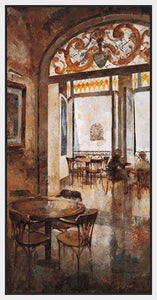 222295_FW1 'Grand Cafe Cappuccino I' by artist Noemi Martin - Wall Art Print on Textured Fine Art Canvas or Paper - Digital Giclee reproduction of art painting. Red Sky Art is India's Online Art Gallery for Home Decor - 111_MNP206